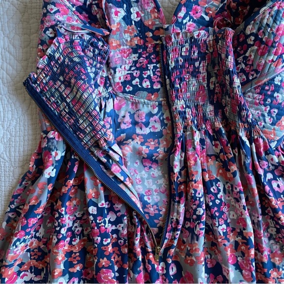 PARKER Sweetheart Floral Spaghetti Strap 100% Silk Dress Size Small - Picture 7 of 10